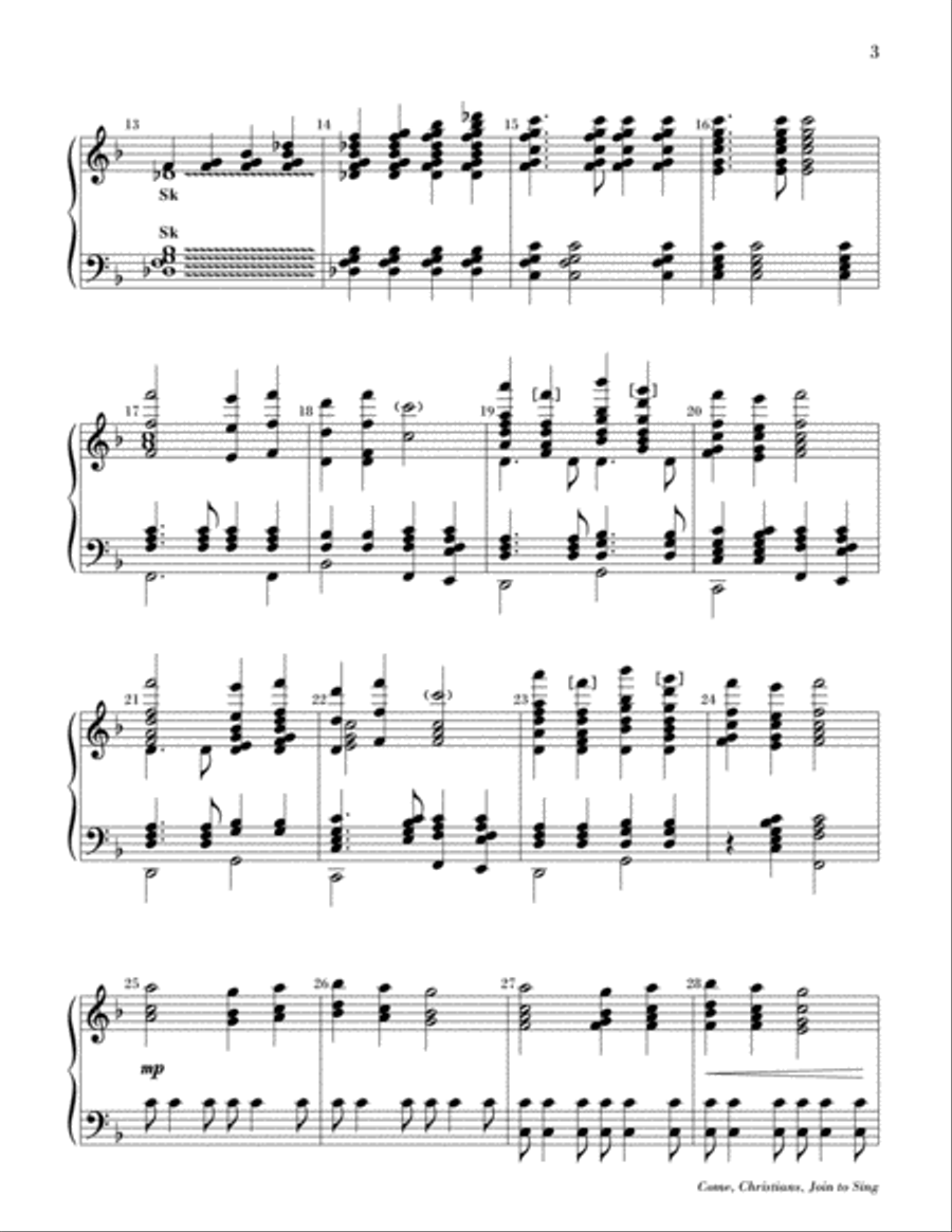 Come, Christians, Join to Sing 5-Octaves scores gallery preview page 3