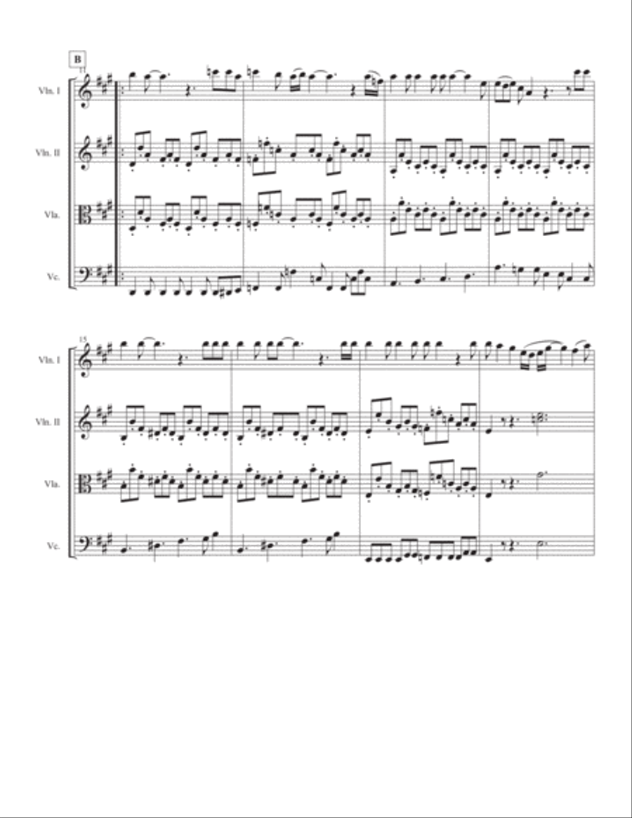 Oh! Darling String Quartet scores gallery preview page 3