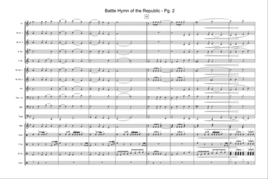 Battle Hymn Marching Band scores gallery preview page 3
