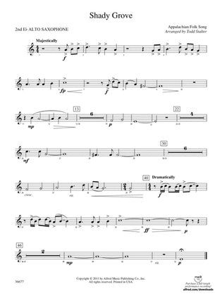 Shady Grove: 2nd E-flat Alto Saxophone