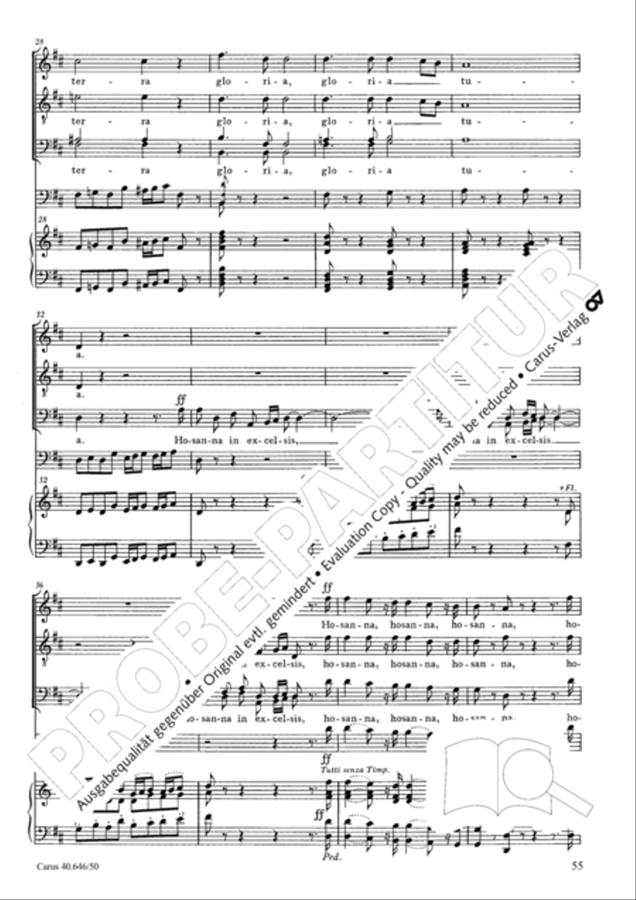 Mass in A major STB scores gallery preview page 57