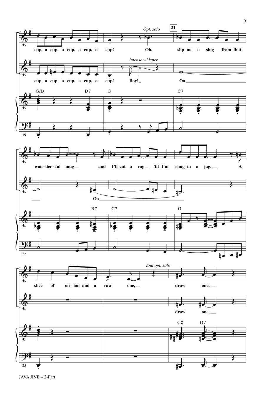 Java Jive (arr. Kirby Shaw) 2-Part scores gallery preview page 3