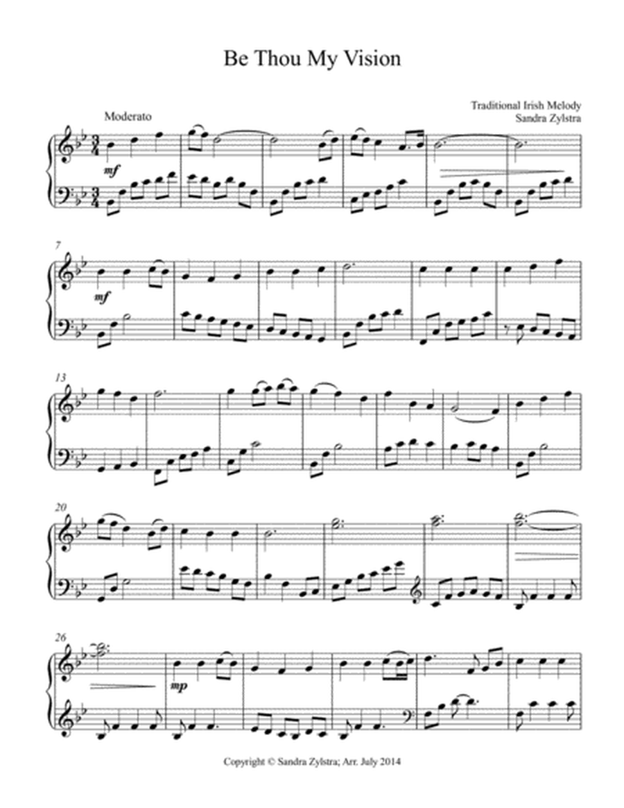 Be Thou My Vision (intermediate piano solo) image number null