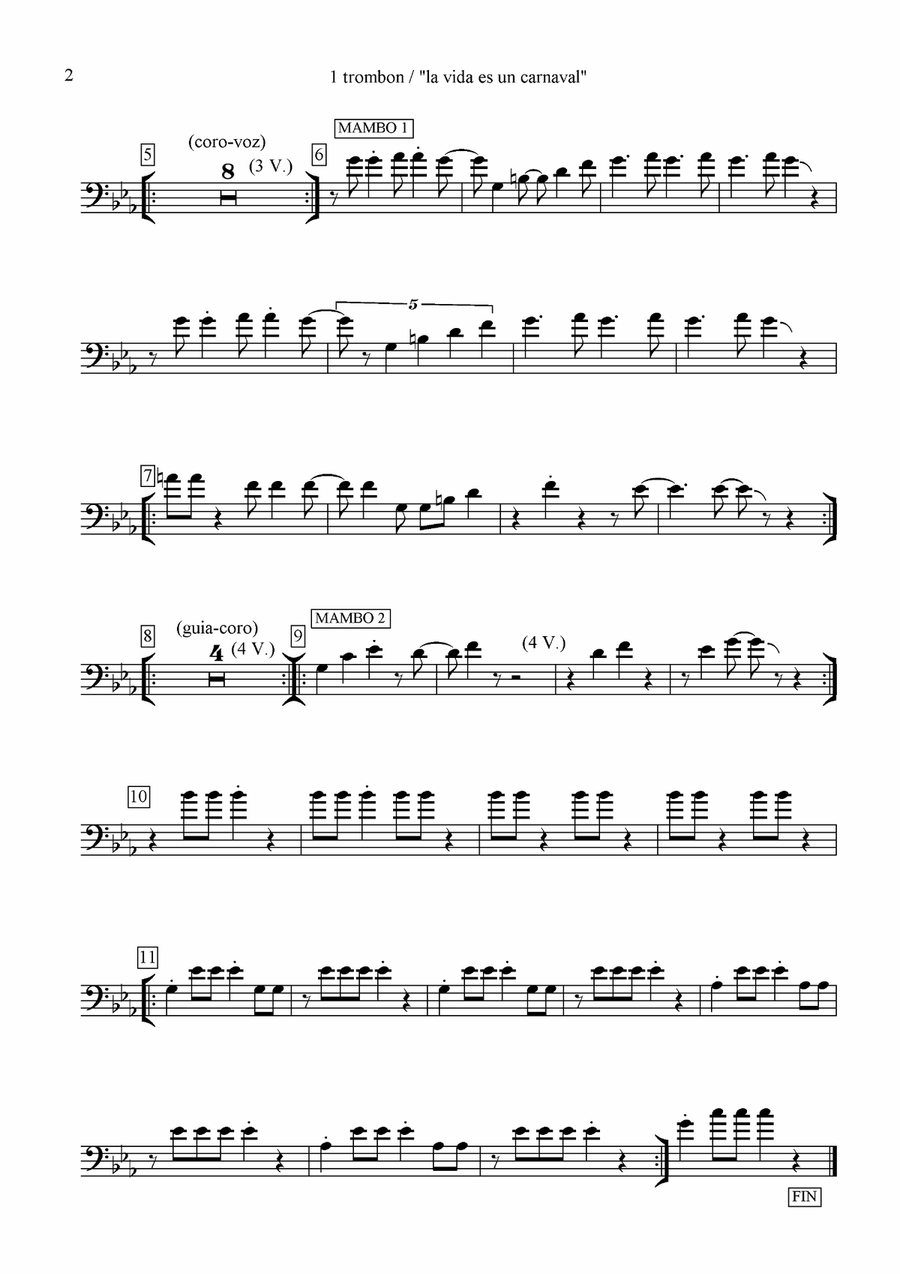 Celia Cruz - La Vida Es Un Carnaval Full Orchestra scores gallery preview page 4