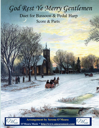 Book cover for God Rest Ye Merry, Gentlemen, Duet for Bassoon & Pedal Harp