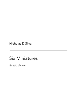 Six Miniatures for Solo Clarinet