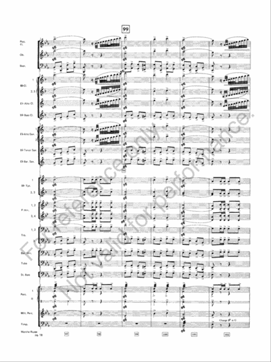 Marche Russe Marche Russe Concert Band scores gallery preview page 19