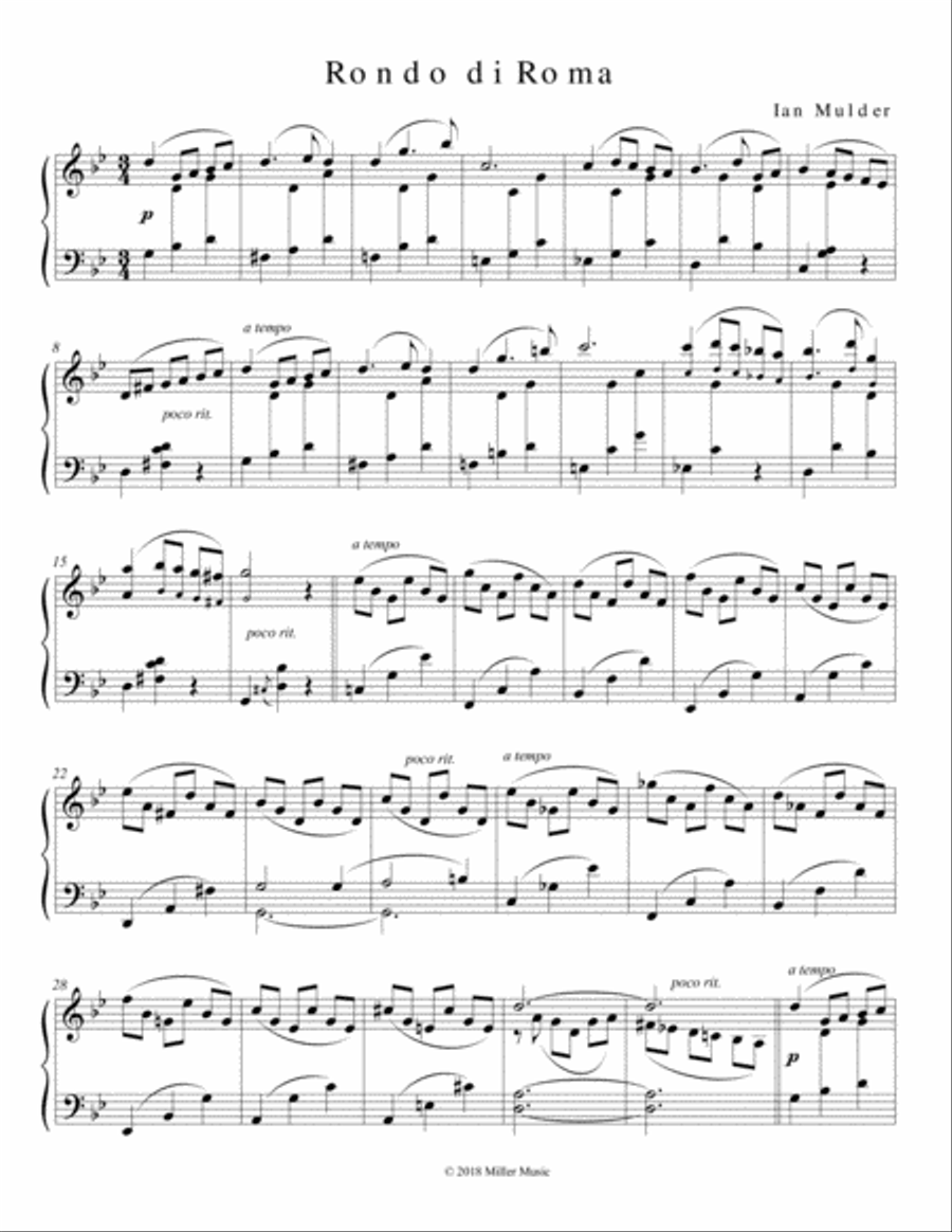 Rondo Di Roma Rondo Di Roma Piano Solo scores gallery preview page 1