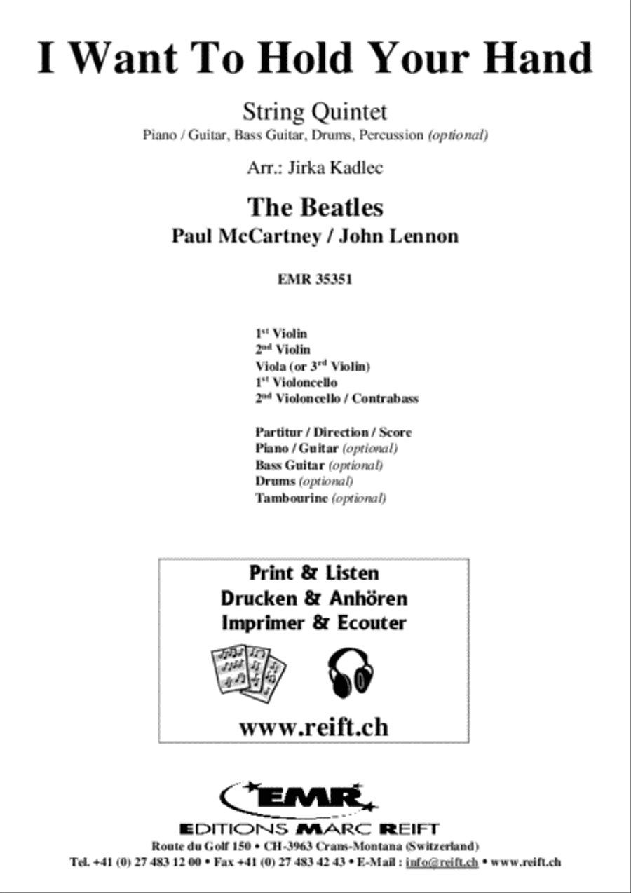 I Want To Hold Your Hand String Quintet scores gallery preview page 2