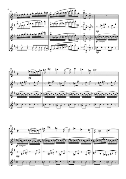 Flute Quartet - Four Flutes Flowing image number null