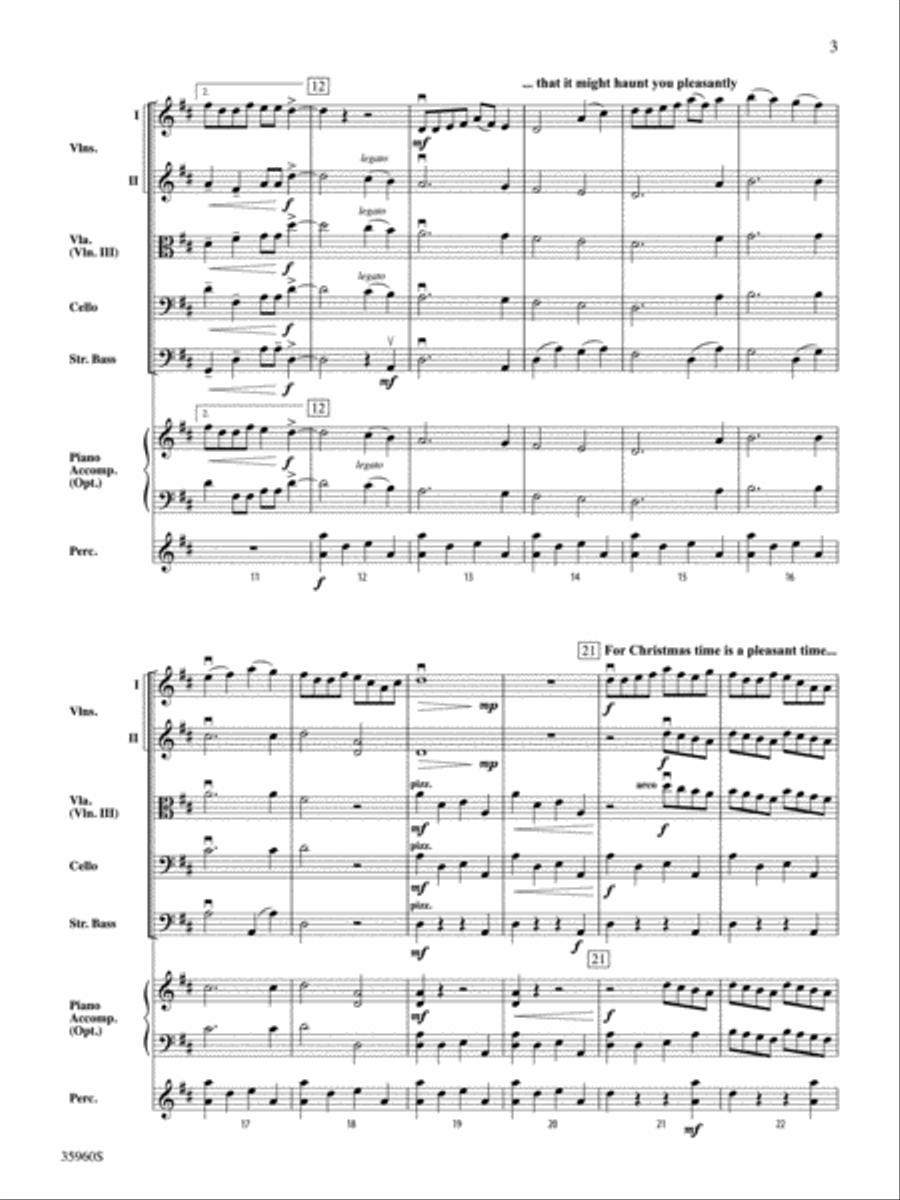 A Dickens Christmas Carol Suite String Orchestra scores gallery preview page 3