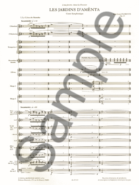 Les Jardins D'amenta Op.13, Conte Symphonique (orchestra)