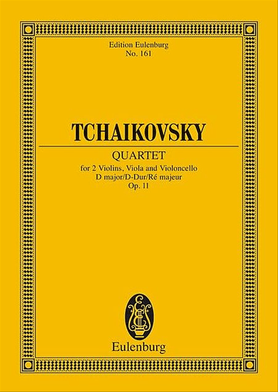 String Quartet No. 1 in D Major, Op. 11, CW 90 String Quartet scores gallery preview page 1