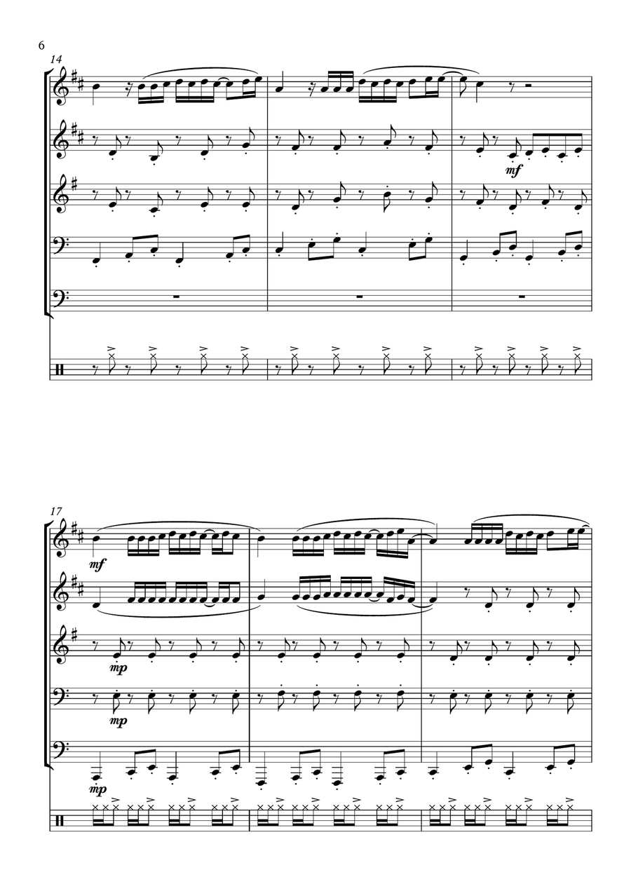 Despacito Despacito Brass Quintet scores gallery preview page 6