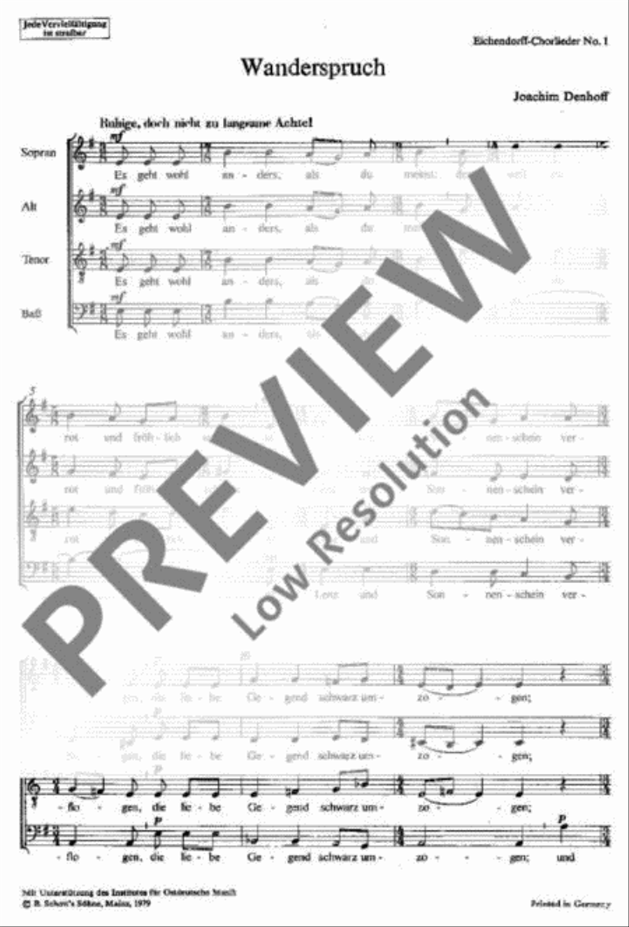 Eichendorff-Chorlieder 4-Part scores gallery preview page 3