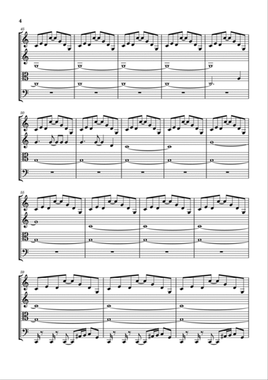 La Villa Strangiato La Villa Strangiato String Quartet scores gallery preview page 5
