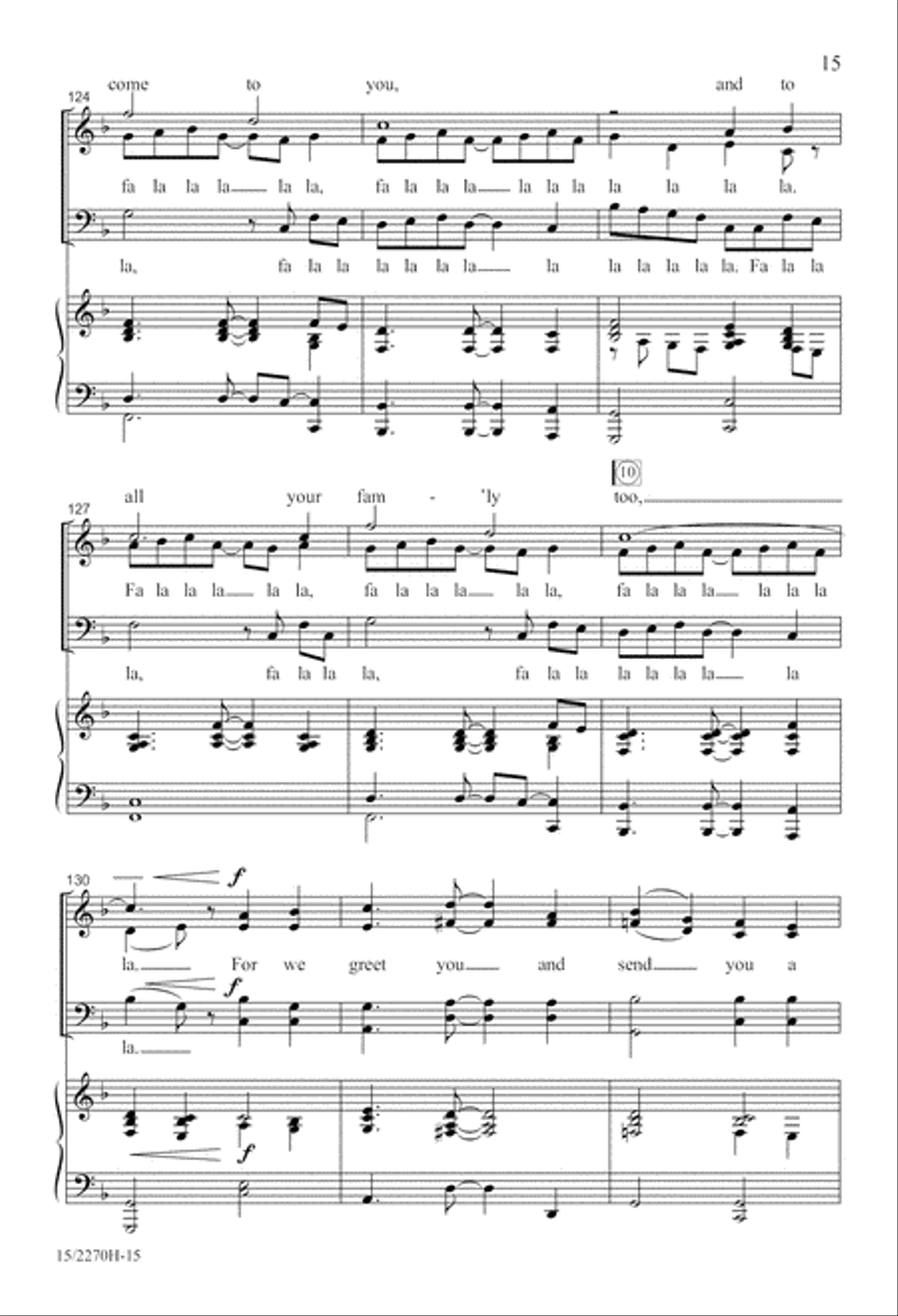 Here We Come A-Caroling! Here We Come A-Caroling! 4-Part scores gallery preview page 15