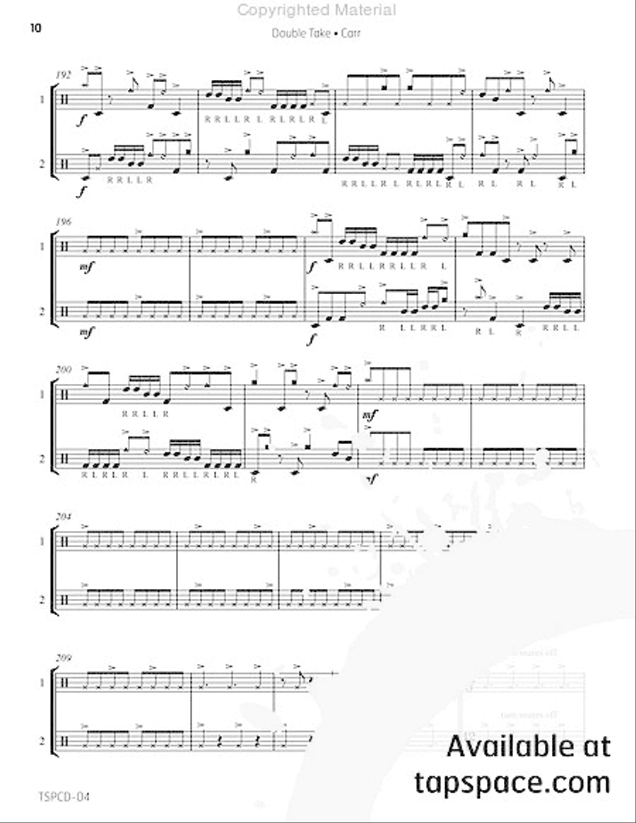 Double Take Snare Drum scores gallery preview page 15