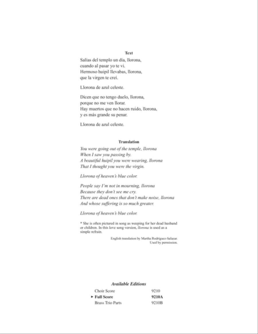 La Llorona Choir scores gallery preview page 2