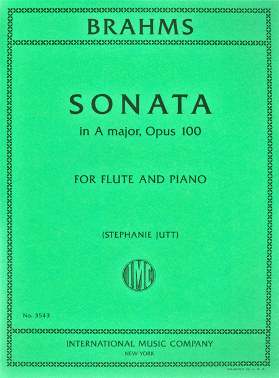 Sonata In A Major, Op. 100 Flute Solo scores gallery preview page 1