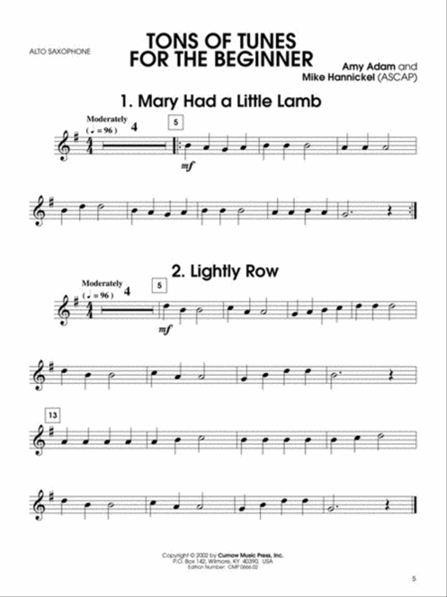 Tons of Tunes for the Beginner (audio access included)