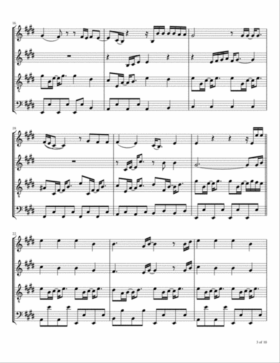 Leaving Heaven Woodwind Quartet scores gallery preview page 4