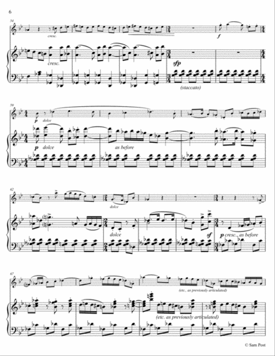 Kinhaven Sonata for clarinet and piano, op. 16 Woodwind Duet scores gallery preview page 6
