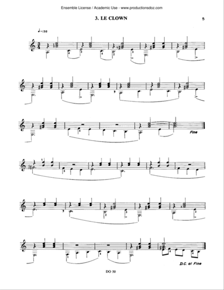 Divertissements, Vol. 1 Classical Guitar scores gallery preview page 5