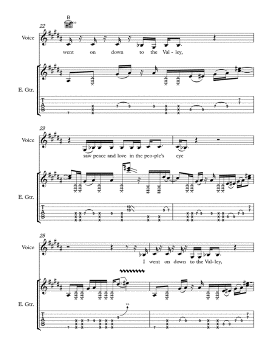 Vision of St. Mary Electric Guitar scores gallery preview page 4