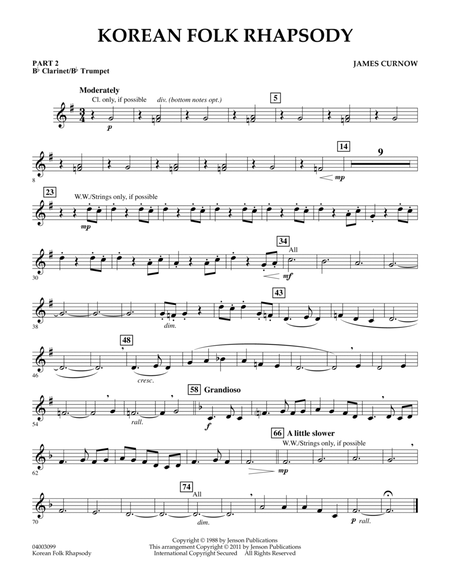 Korean Folk Rhapsody - Pt.2 - Bb Clarinet/Bb Trumpet