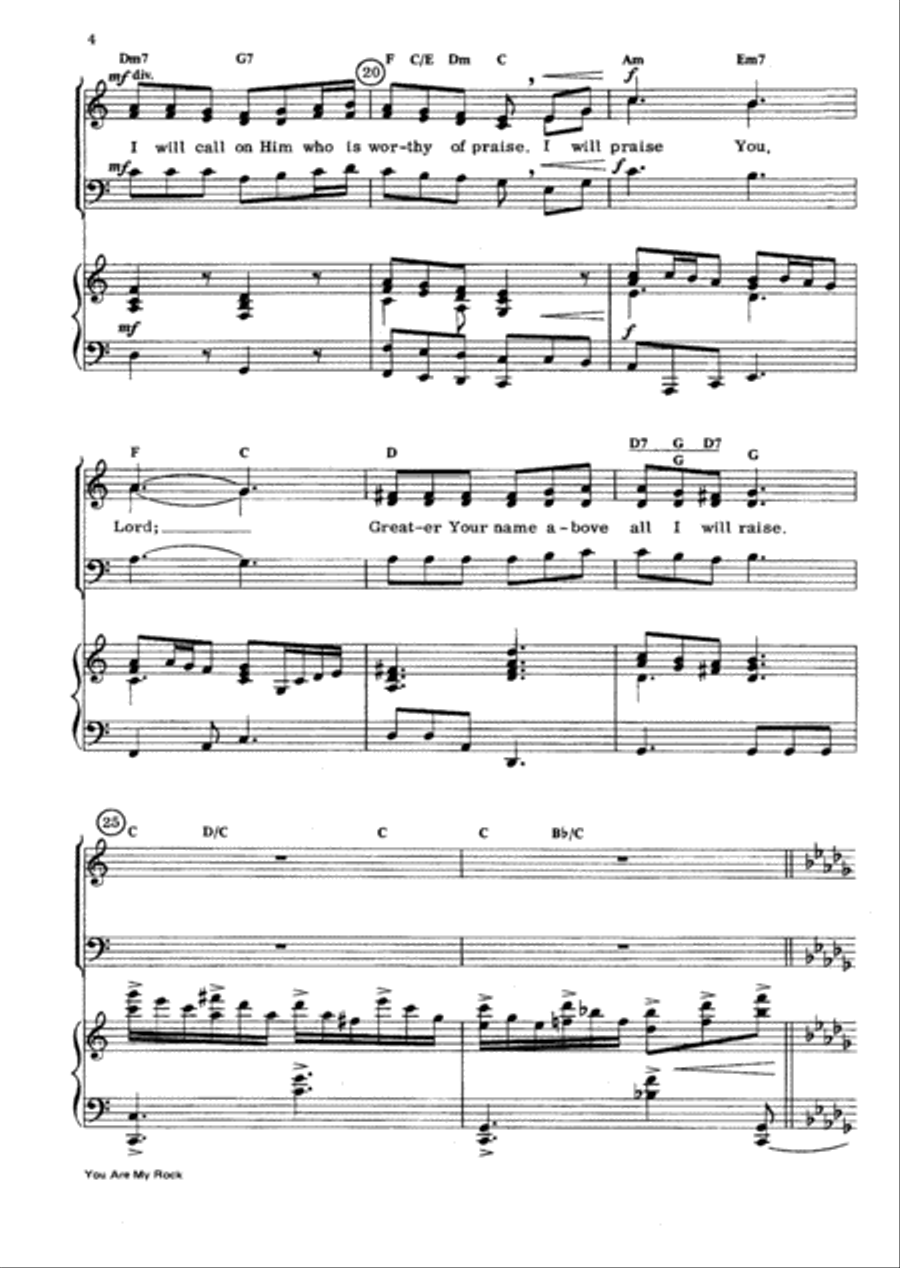 You Are My Rock 3-Part scores gallery preview page 4