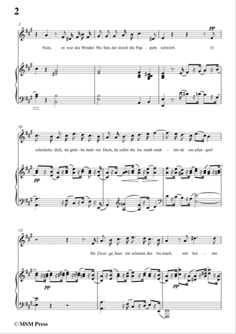 Schubert-Die Erwartung,Op.116,in A Major,for Voice&Piano Voice scores gallery preview page 4