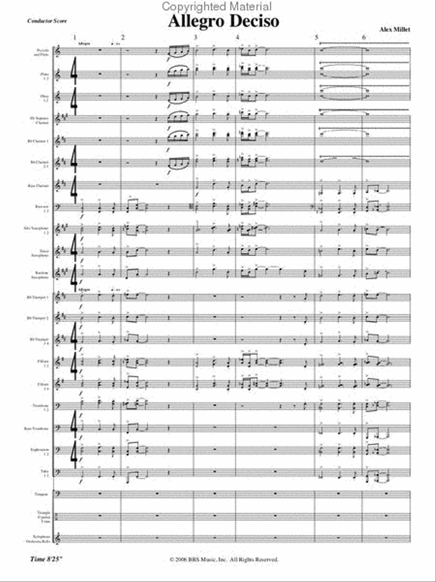 Allegro Deciso Concert Band scores gallery preview page 3