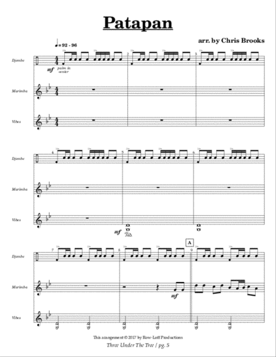 Three By The Tree Percussion Ensemble scores gallery preview page 2