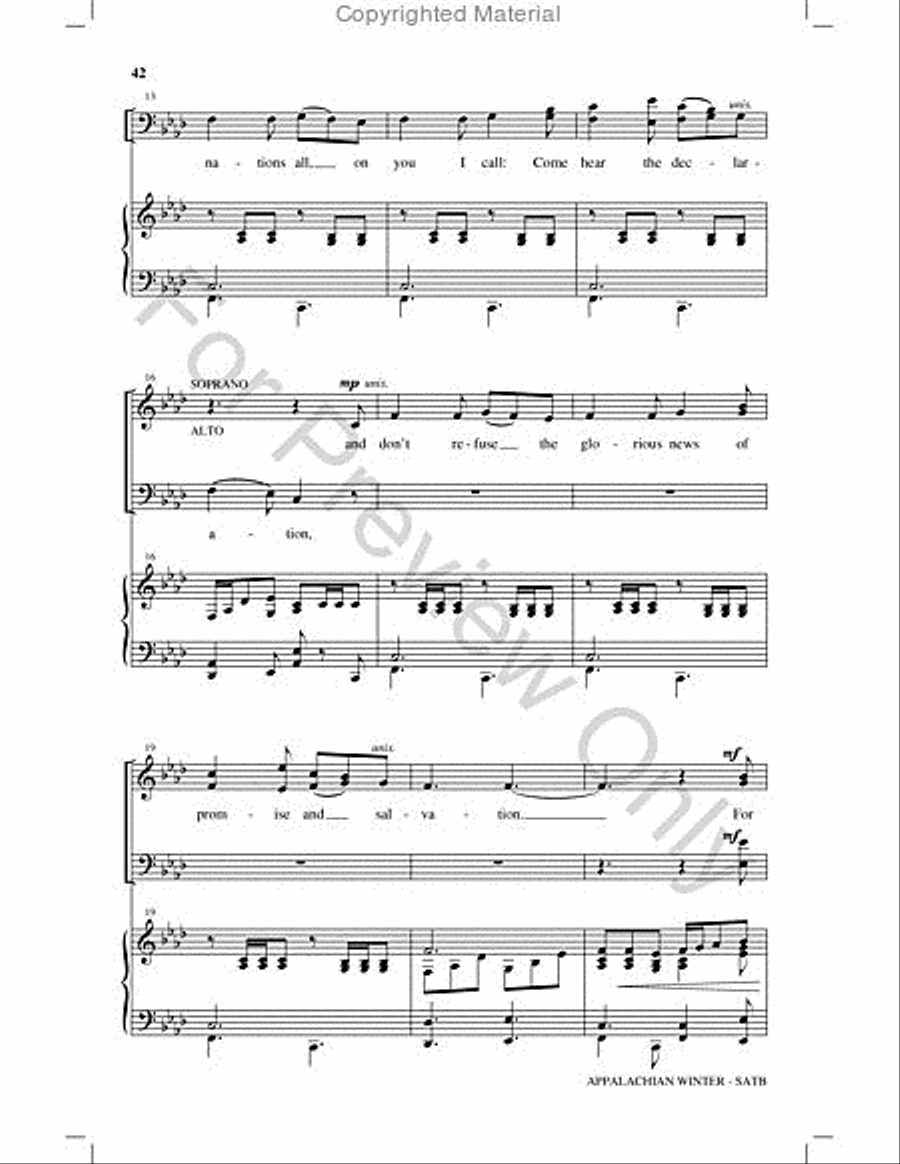 Appalachian Winter Choir scores gallery preview page 41
