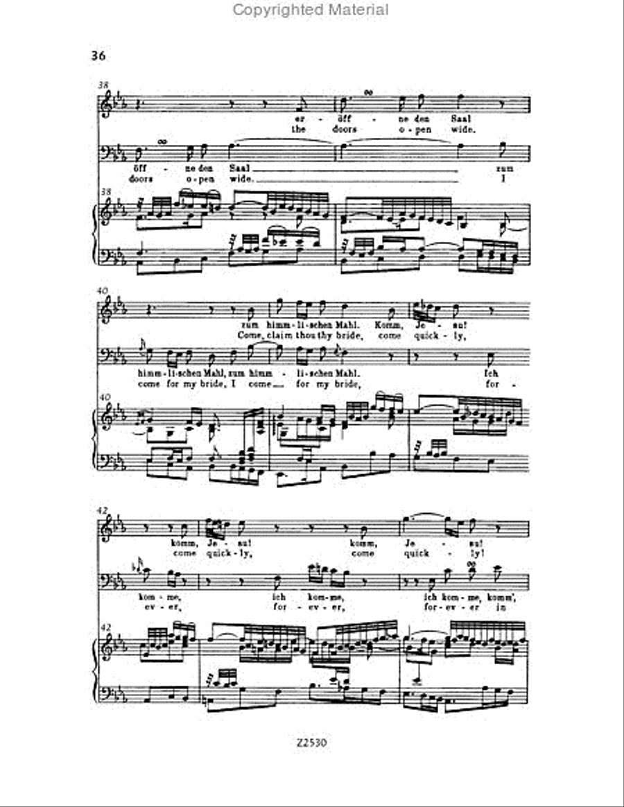Wachet auf, ruft uns die Stimme, BWV 140 Choir scores gallery preview page 36