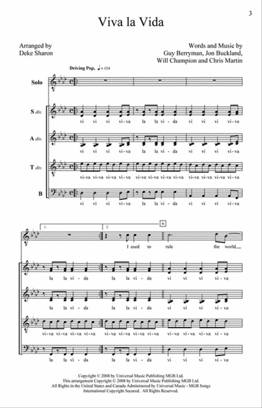 Viva La Vida Divisi scores gallery preview page 2