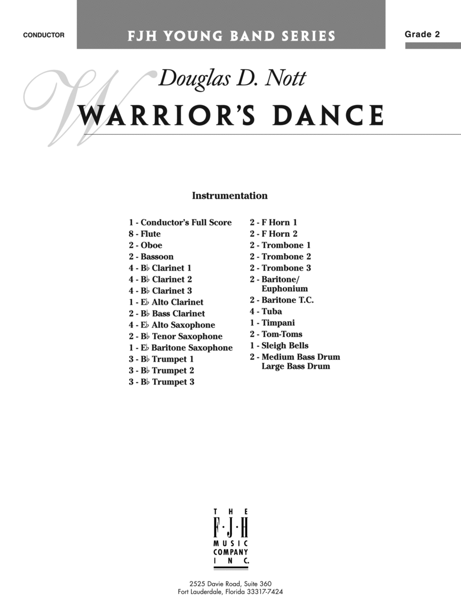 Warrior's Dance: Score Concert Band scores gallery preview page 1