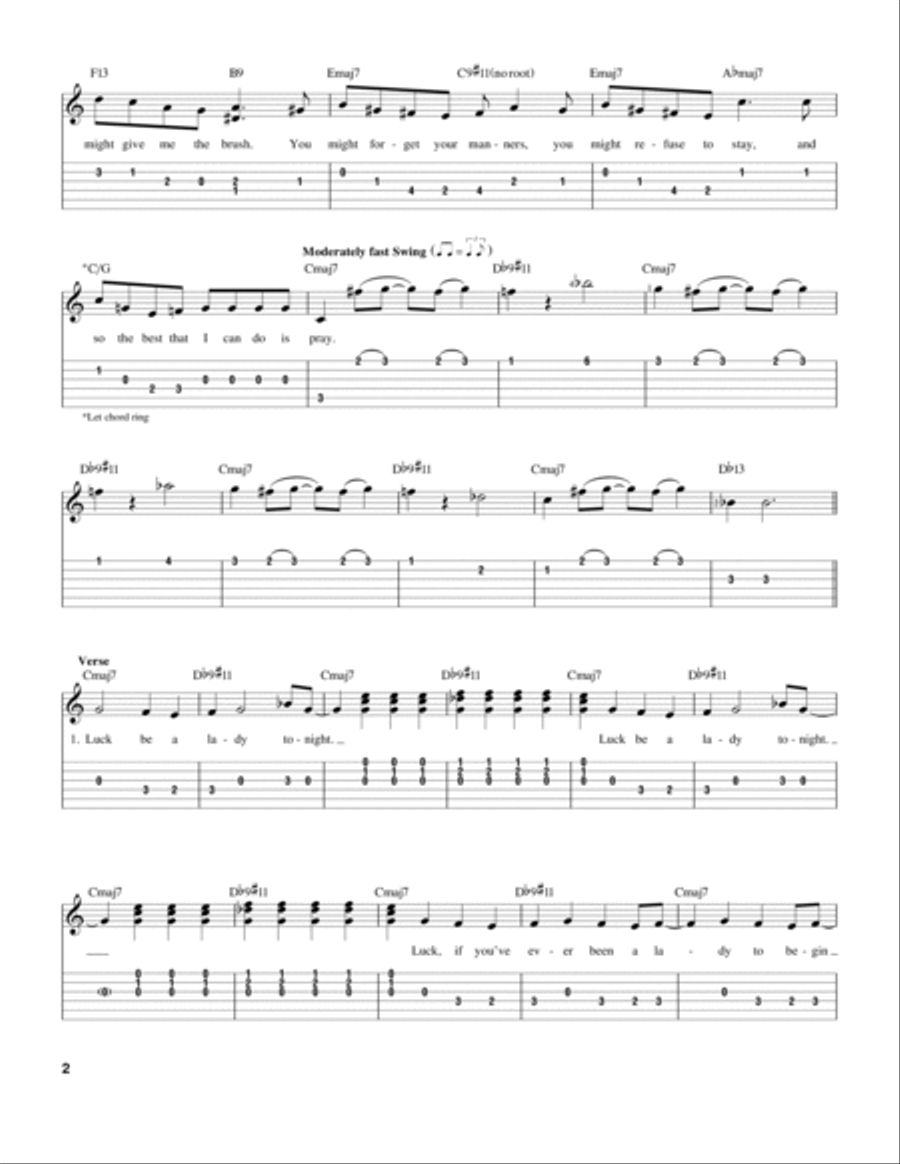 Luck Be A Lady Electric Guitar scores gallery preview page 2