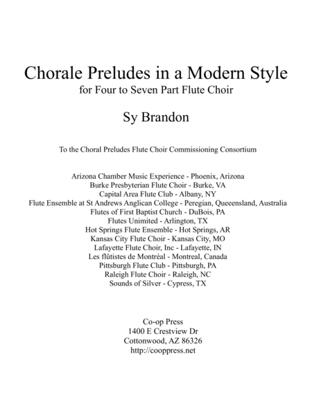 Chorale Preludes in a Modern Style image number null