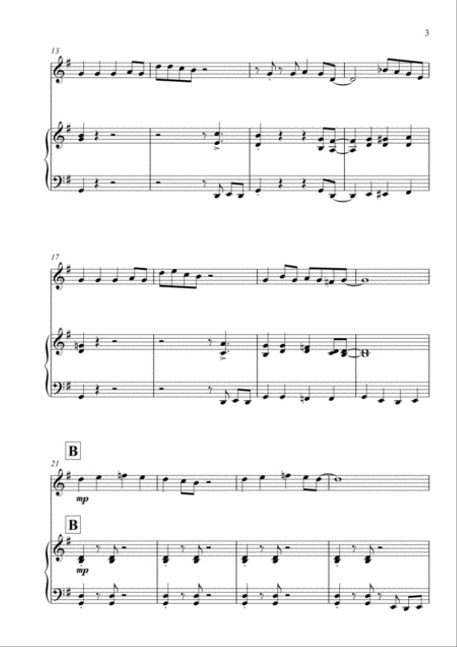 Old Joe Clark - Jazz Arrangement for Violin and Piano Violin Solo scores gallery preview page 3