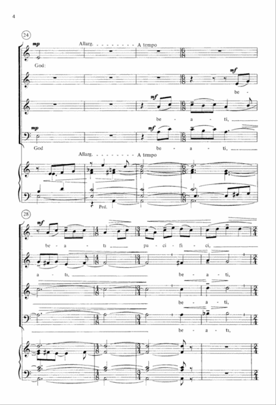 For the Feast of All Saints 4-Part scores gallery preview page 5