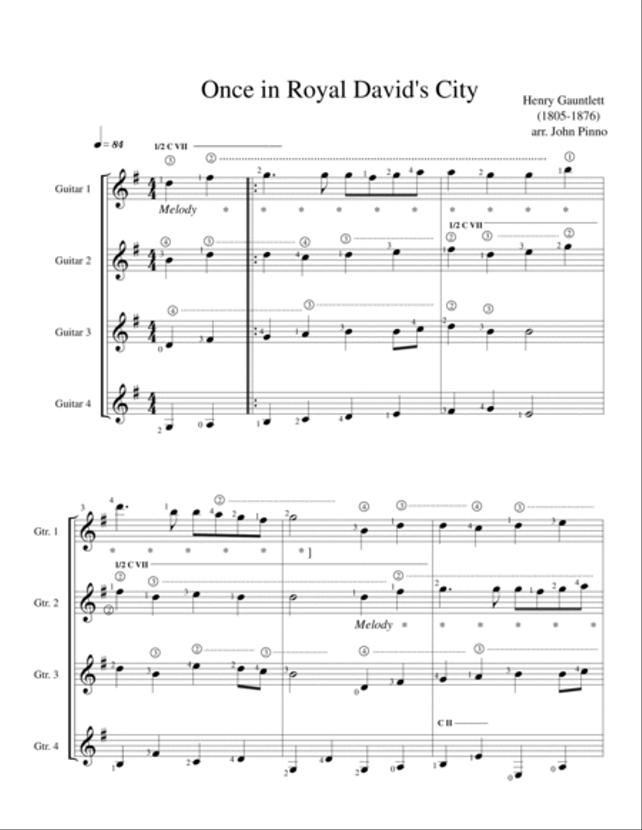 Christmas Music for Classical Guitar Quartets, Vol. 2 Guitar Ensemble scores gallery preview page 2