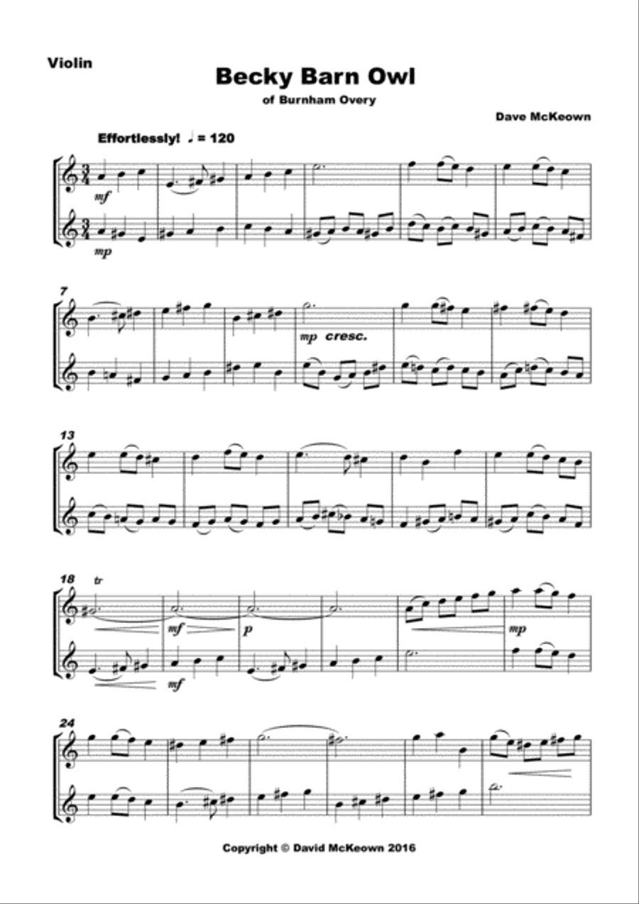 6 Concert Duets for Violin in a Classical Style String Duet scores gallery preview page 3