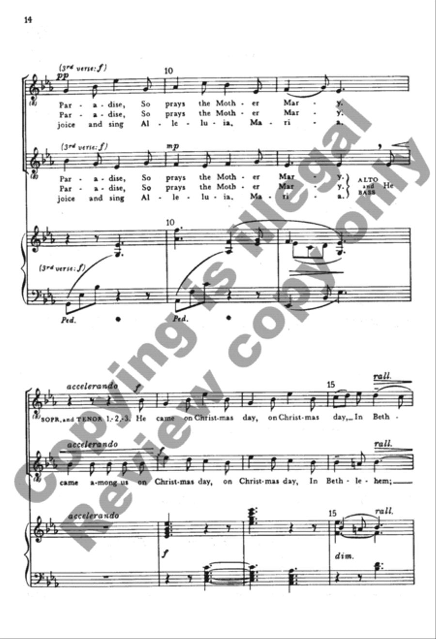 The Seven Joys of Christmas (Choral Score) 4-Part scores gallery preview page 14