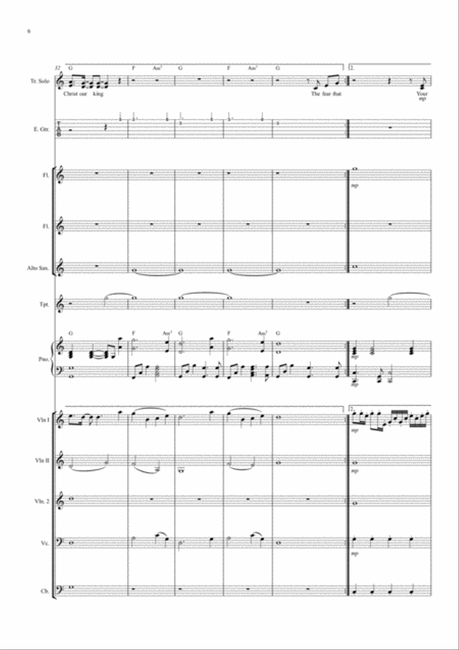 Resurrecting Piano, Vocal, Guitar scores gallery preview page 6