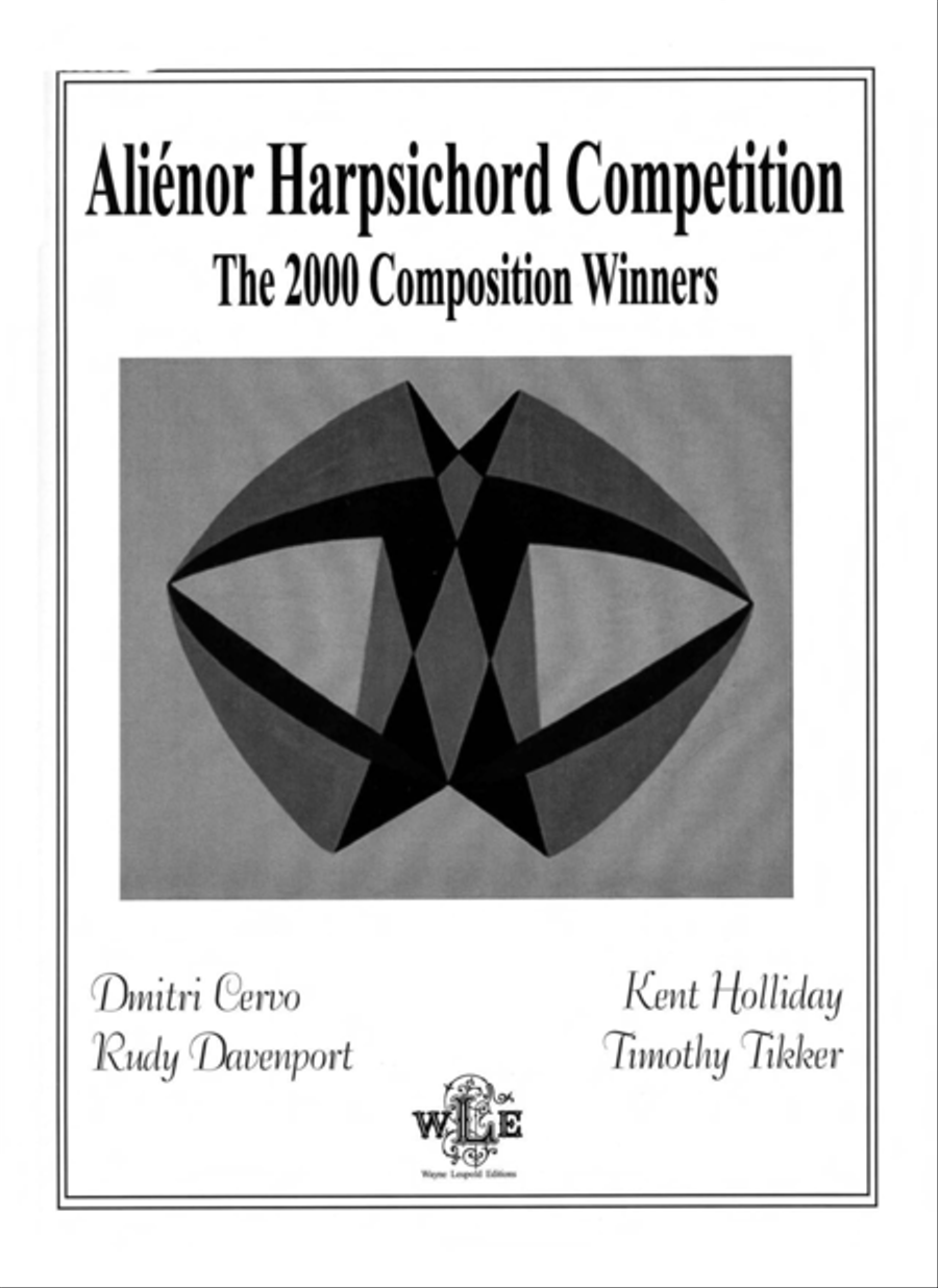 Alienor Harpsichord Competition: The 2000 Composition Winners Harpsichord scores gallery preview page 1