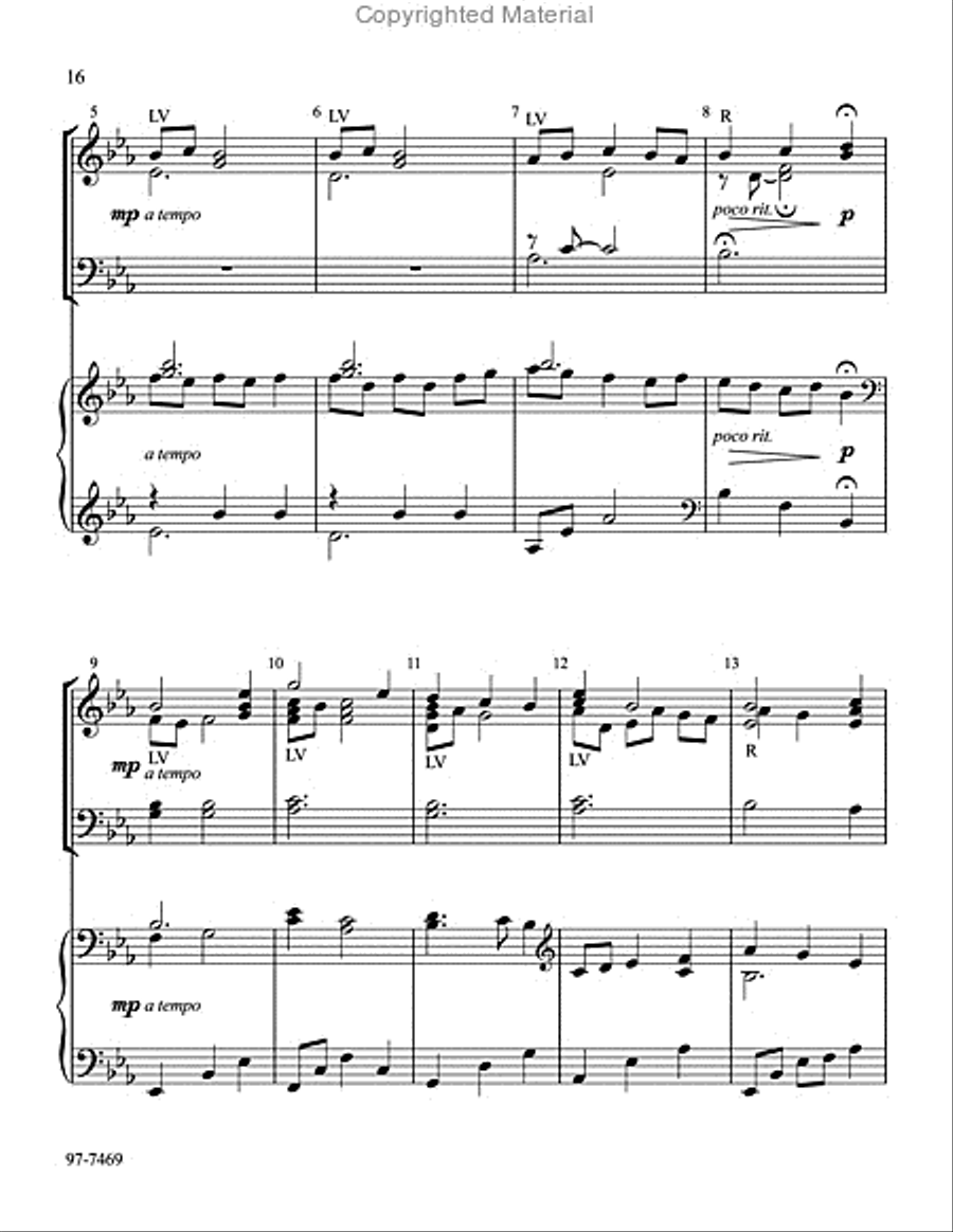 Lenten Folio for Handbells and Piano Handbell Choir scores gallery preview page 16