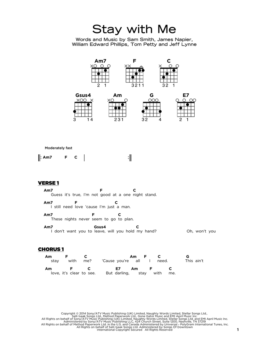 Stay With Me Acoustic Guitar scores gallery preview page 1