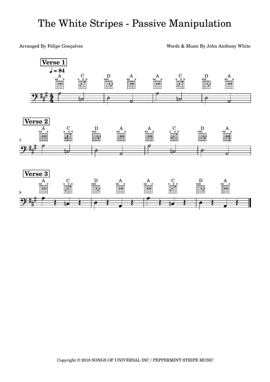 Passive Manipulation Double Bass scores gallery preview page 1